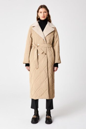 Zühre Geniş Yaka Uzun Kaban-13151