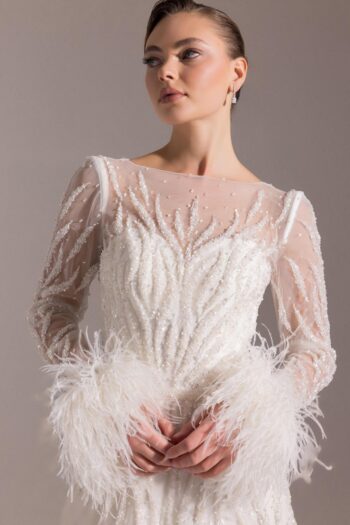 Kenzel Tamamı Kasnak İşleme Abiye Elbise-25072