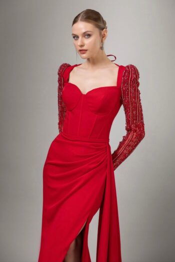 Kenzel Taş İşlemeli Abiye Elbise-7107