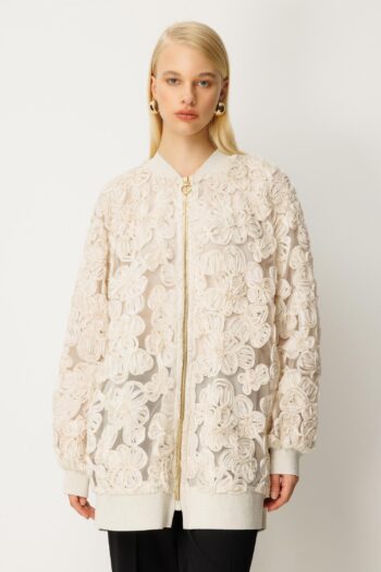 Ghisa Çiçek Detaylı Ceket-3206