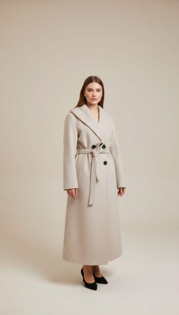 Berin Kapüşonlu Düğmeli Kaşe Kaban-5662