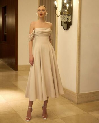 Hotcontact Madonna Yaka Midi Boy Elbise-5151