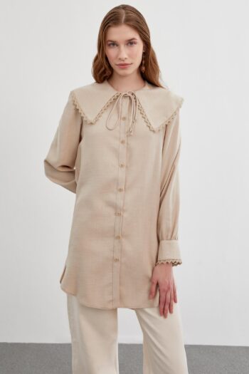 Zühre Bebe Yaka Detaylı Mistral Gömlek-0070