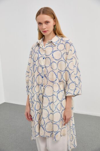 Zühre Desenli Salaş Uzun Tunik-1464