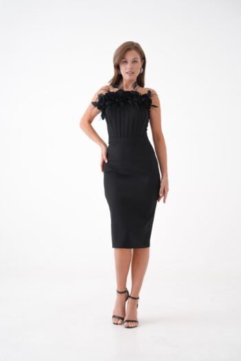 Balen Yakası Otriş Detaylı Kısa Abiye-113