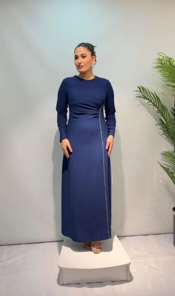 Çınar Özkan Taş İşlemeli Elbise-2831