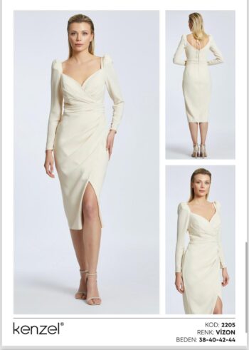 Kenzel Sade Kumaş Midi Boy Elbise-2205