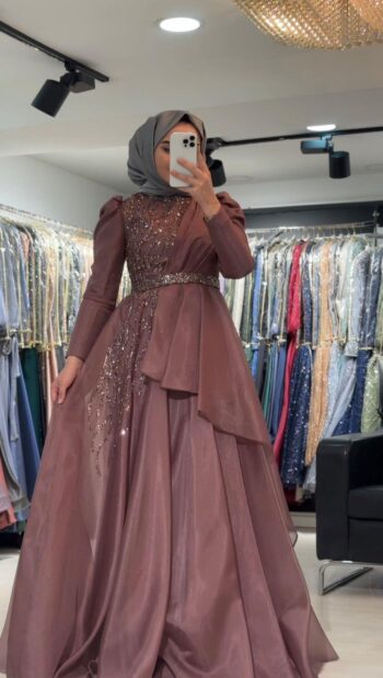 Suenna Taş Detaylı Abiye ELBİSE-108