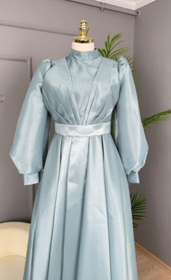 Tane Kemer Detaylı Prenses Abiye Elbise-4529