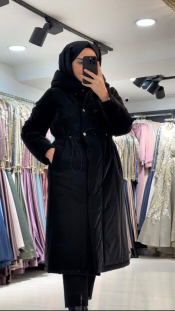 Zühre Kapüşonlu Şişme Kaban-13402