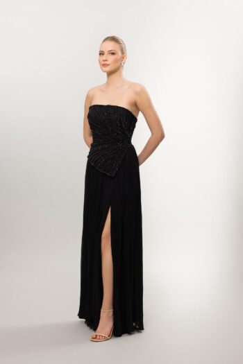 Kenzel Drape Detaylı Abiye Elbise-A26017