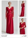 Kenzel Taş Detaylı Abiye Elbise-1063