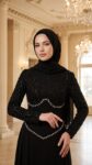 New Elegans Korse Detaylı Abiye Elbise-2503