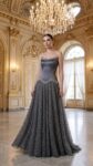 So Lady Yaka Taş Detaylı Abiye Elbise-4054