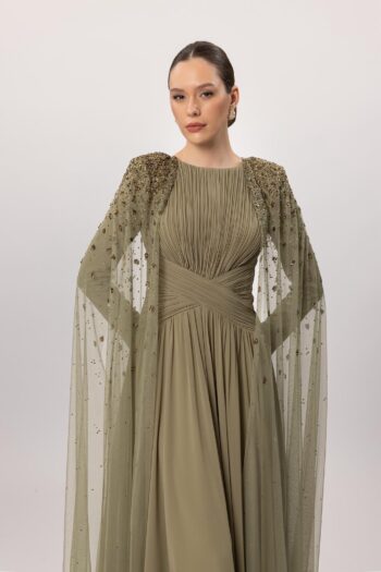 Kenzel Kolları Taş Detaylı Abiye Ebise-26206