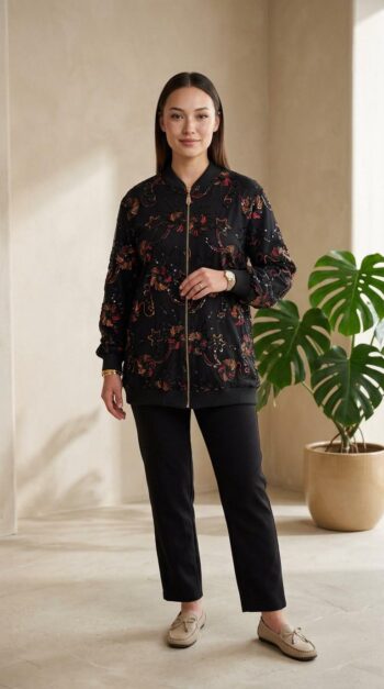 Solis Payet Detaylı Bomber ceket-9237