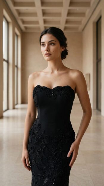 So Lady Eteği Üç Boyutlu Abiye Elbise-4026