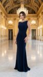 So Lady Taş Detaylı Abiye Elbise-3038